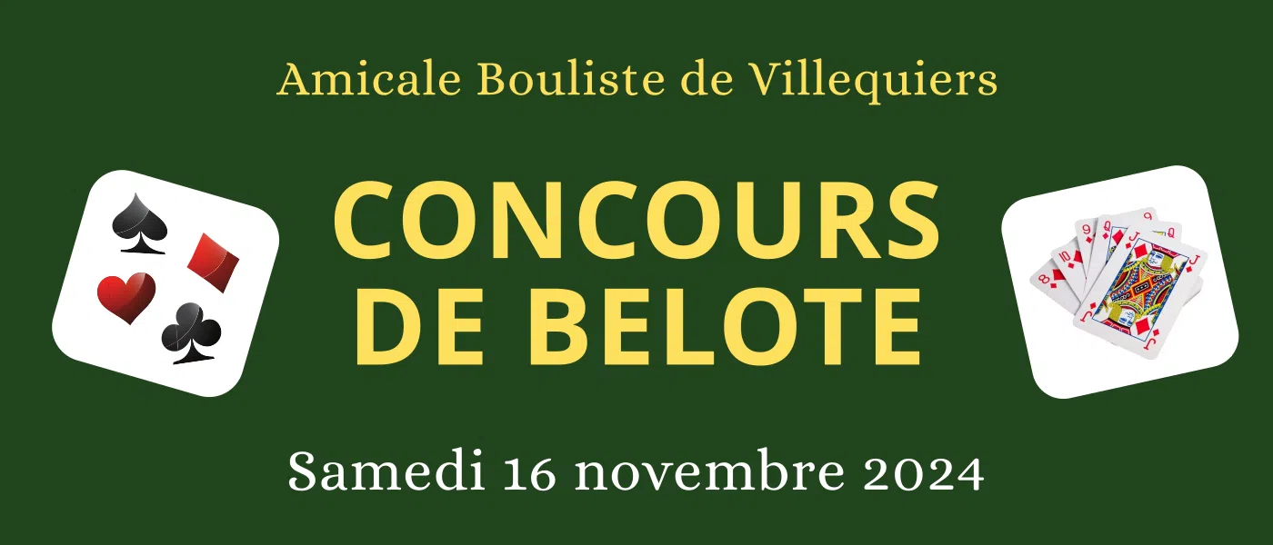 Concours de belote à Villequiers